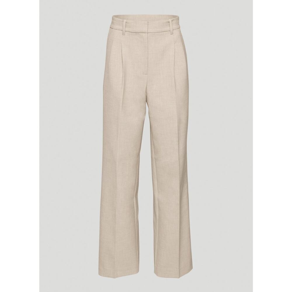 Wilfred Women's Effortless Trouser Pants Size 16 Neutral‎ Heather Oat Beige
